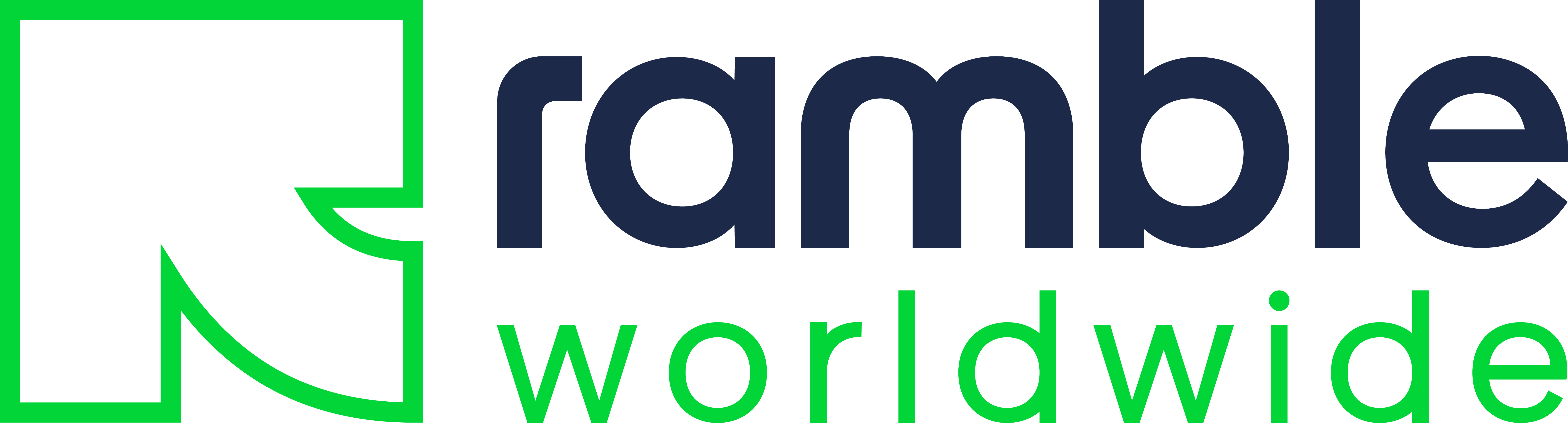 Ramble Worldwide logo MASTER POS HORIZONTAL